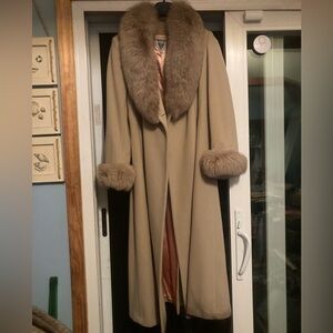 Marvin Richard’s lambs wool jacket, genuine fox fur collar and cuffs